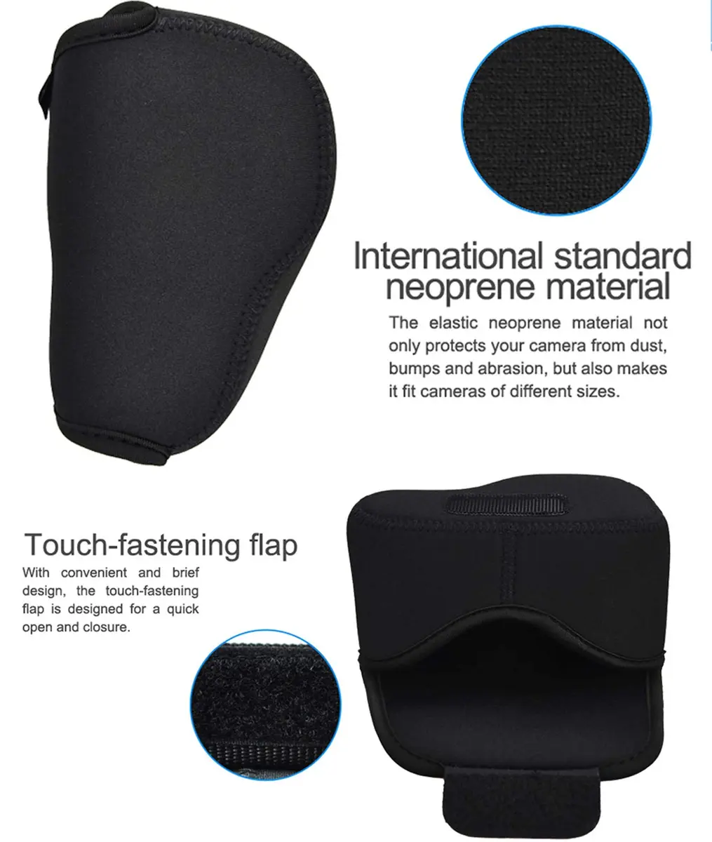 Fotasy Black Ultra Light Neoprene Camera Case Compatible with Fuji X100V & X-T30 Series | Compact & Water-Resistant - view 3