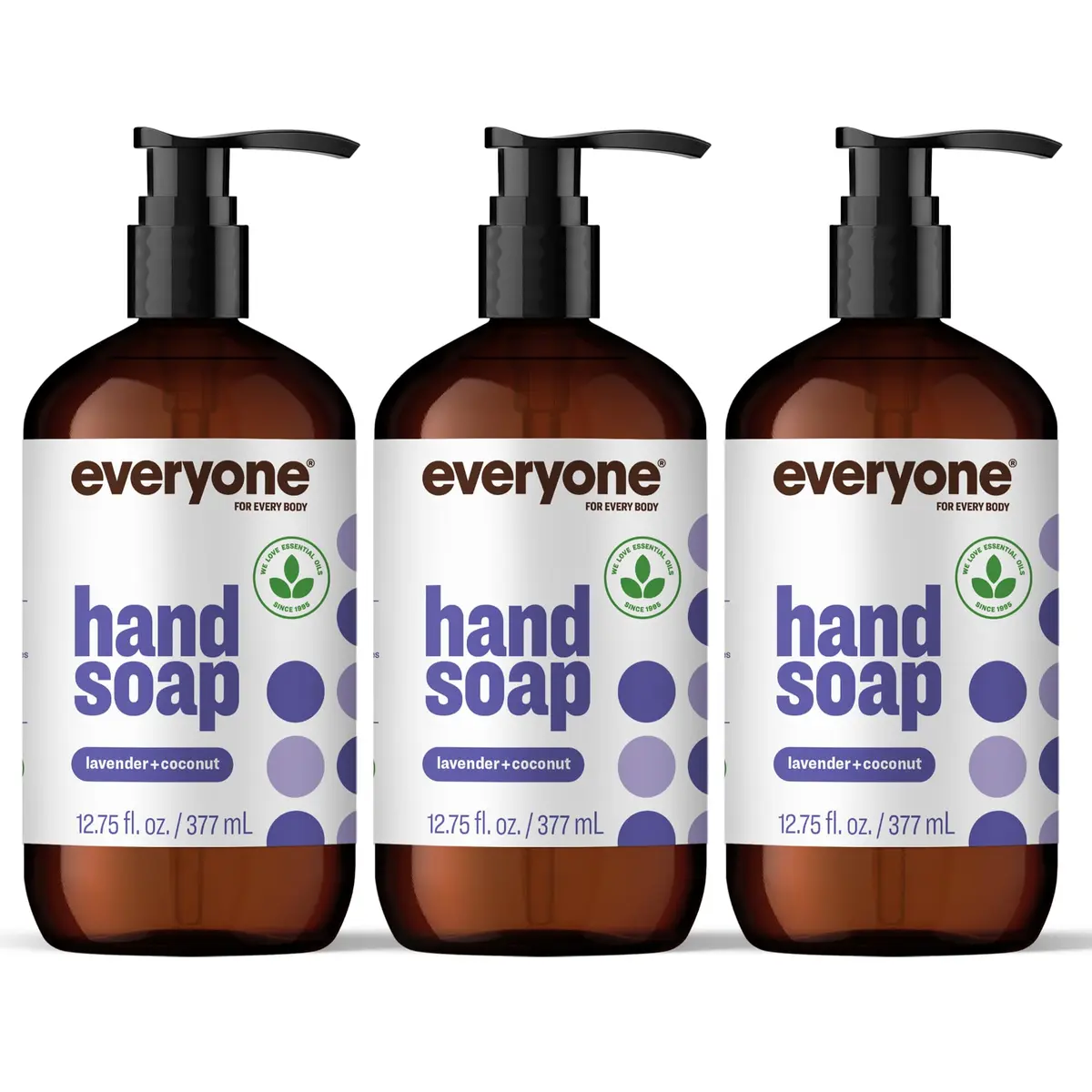 everyone for every body Liquid Hand Soap Lavender Coconut 12.75 oz | Hypoallergenic & Dermatologist-Tested - main product image