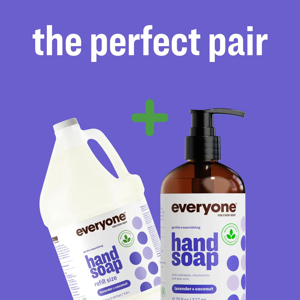 everyone for every body Liquid Hand Soap Lavender Coconut 12.75 oz | Hypoallergenic & Dermatologist-Tested - view 5