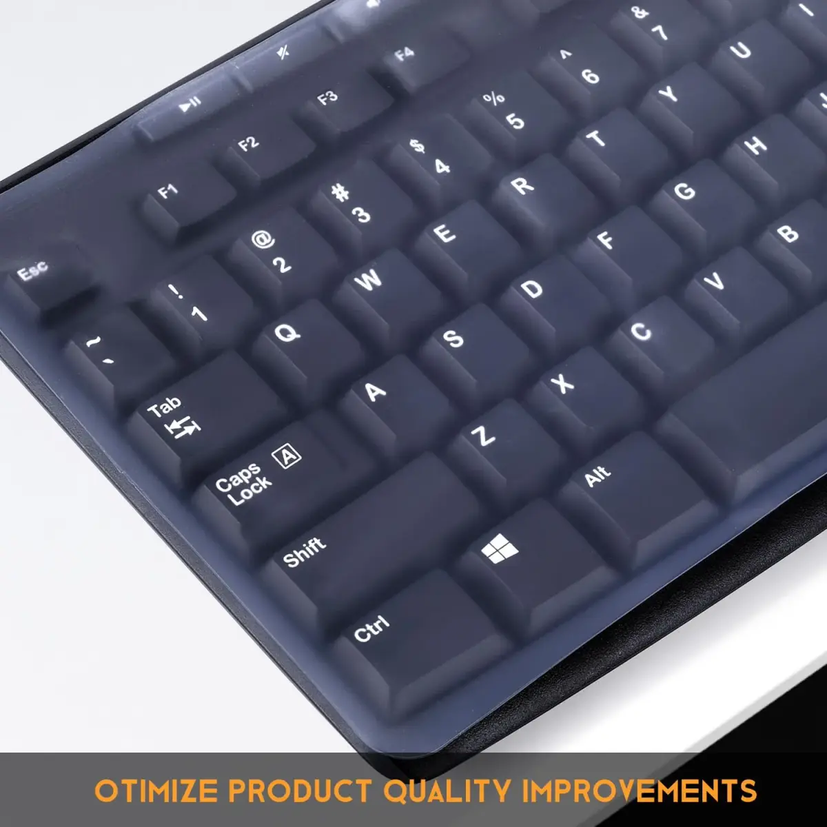 CaseBuy Universal Desktop Keyboard Protector Skin 44.5cm x 14cm | Protects Against Spills & Dust - view 5