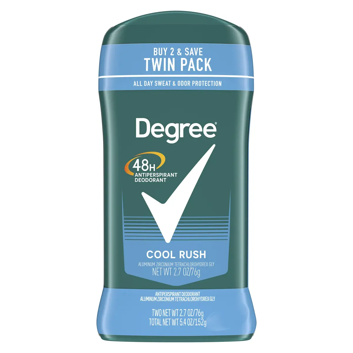 Degree Men Original Antiperspirant Deodorant Stick Cool Rush 5.4 oz (153 g) | 48-Hour Odor Protection - main product image