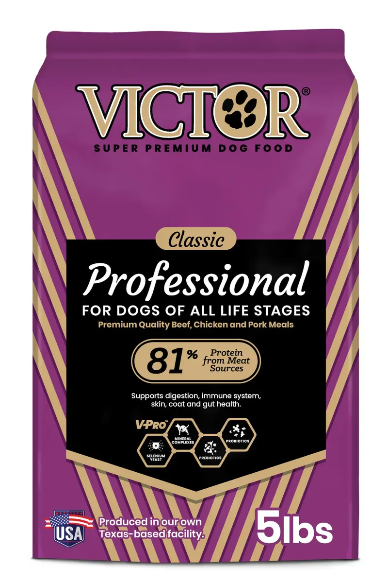 VICTOR Professional Dry Dog Food - Gluten-Free Active Dog Kibble, 5 lb | High Energy, Multi-Protein Nutrition - main product image