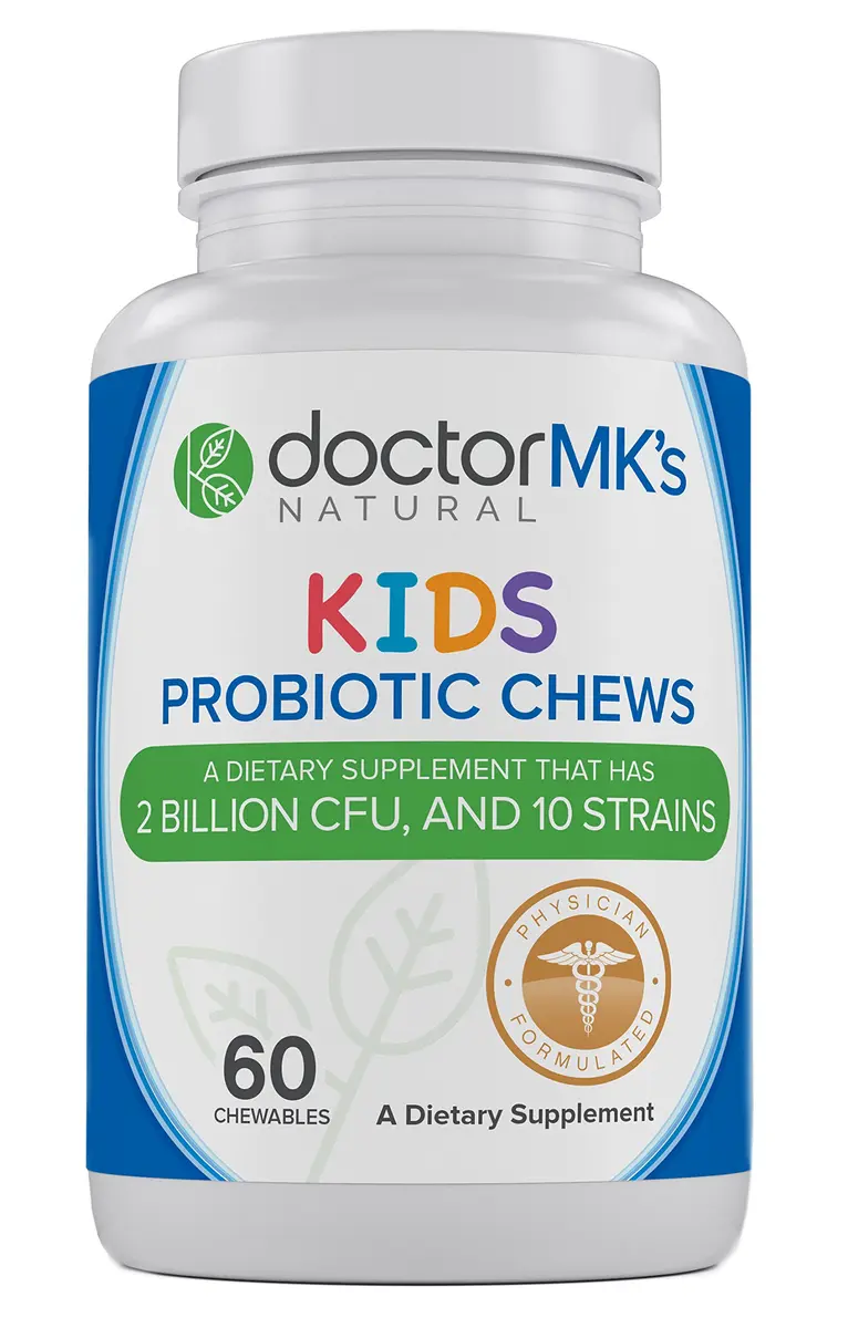 doctor MK's NATURAL Kids Probiotics Chewable Berry | Sugar Free, 60 Tablets, Tastes Like Candy - main product image