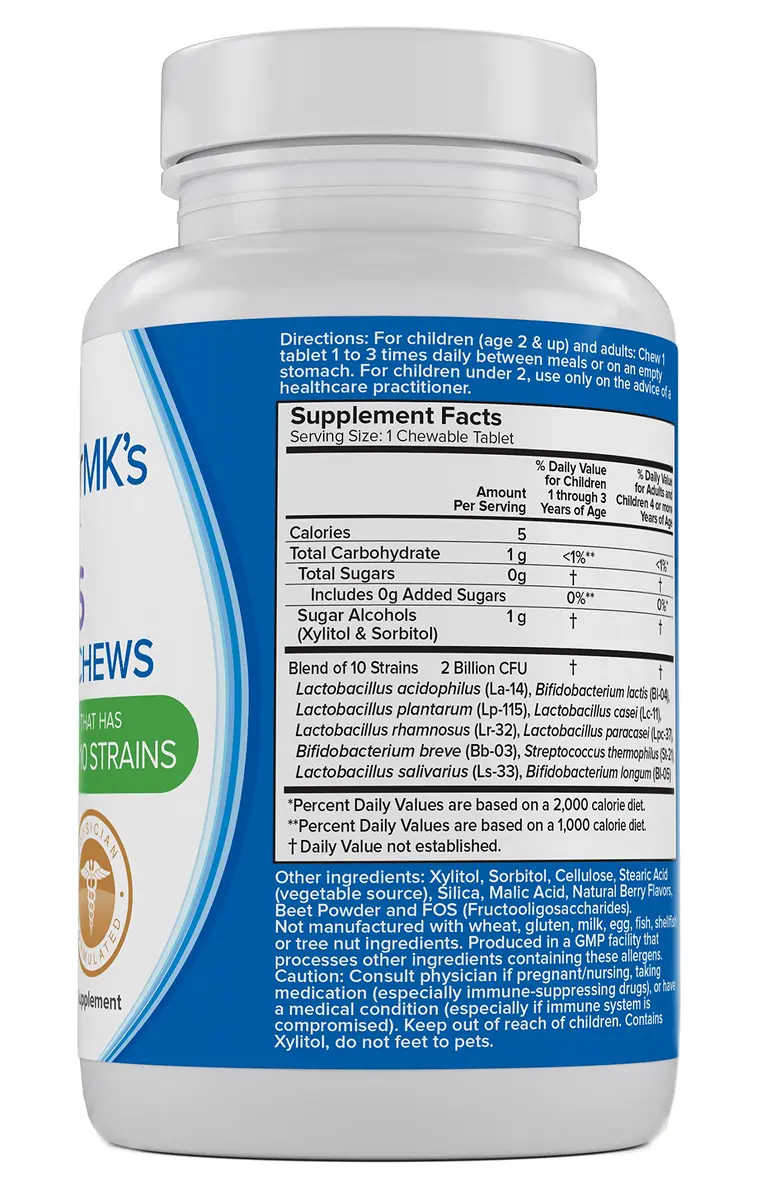 doctor MK's NATURAL Kids Probiotics Chewable Berry | Sugar Free, 60 Tablets, Tastes Like Candy - view 3