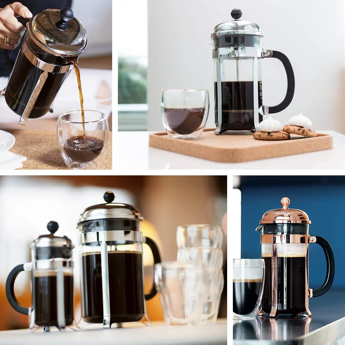 Bodum Chambord French Press Coffee Maker 1L (34oz) | Classic Design, Stainless Steel & Borosilicate Glass - view 9