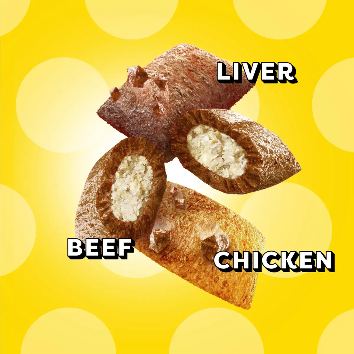 Temptations MixUps Crunchy and Soft Cat Treats, Backyard Cookout Flavor, 850g (30 oz) | Cats Love the Trifecta of Chicken, Liver & Beef - view 3