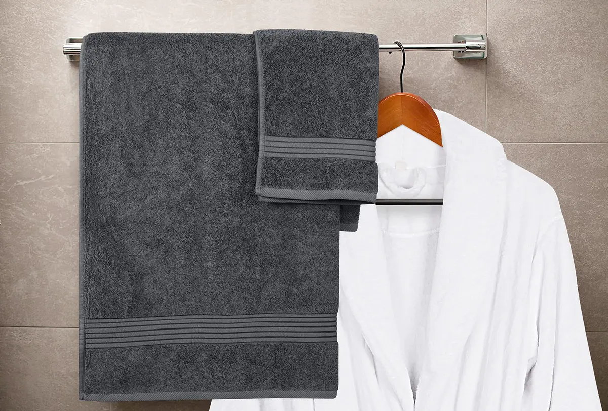 Utopia Towels 8 Piece Premium Towel Set, Grey | 2 Bath 2 Hand 4 Washcloths, 500 GSM, Super Soft & Absorbent - view 6