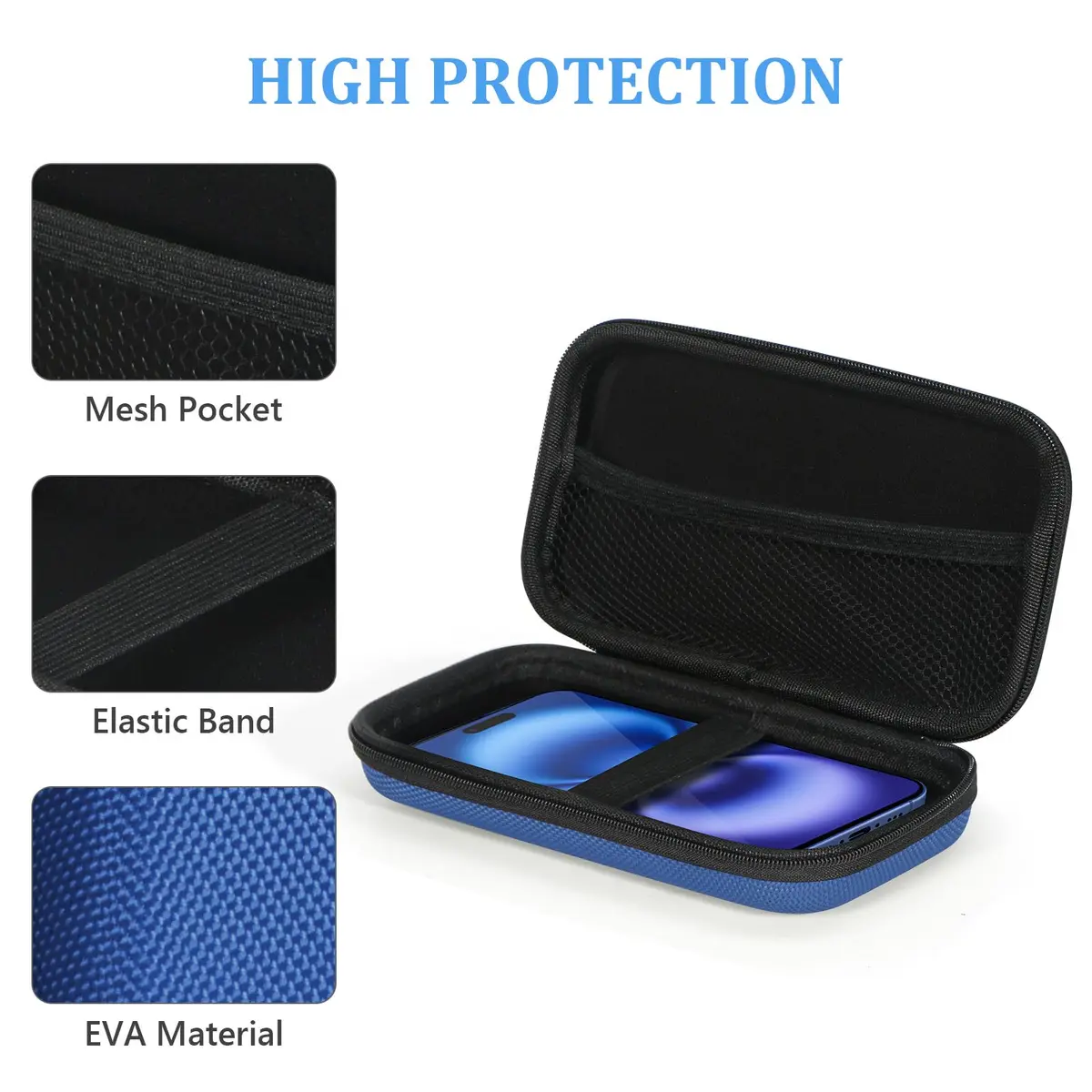 GLCON Small Carrying Bag for GPS Hard Drive | Portable EVA Protection Case with Mesh Pocket - view 4