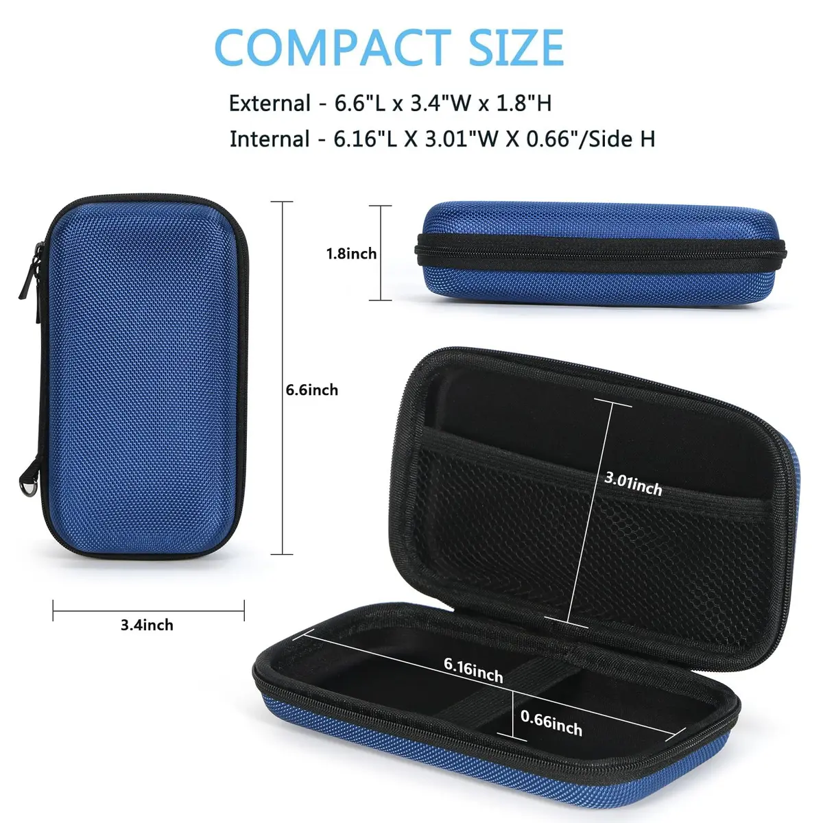 GLCON Small Carrying Bag for GPS Hard Drive | Portable EVA Protection Case with Mesh Pocket - view 2