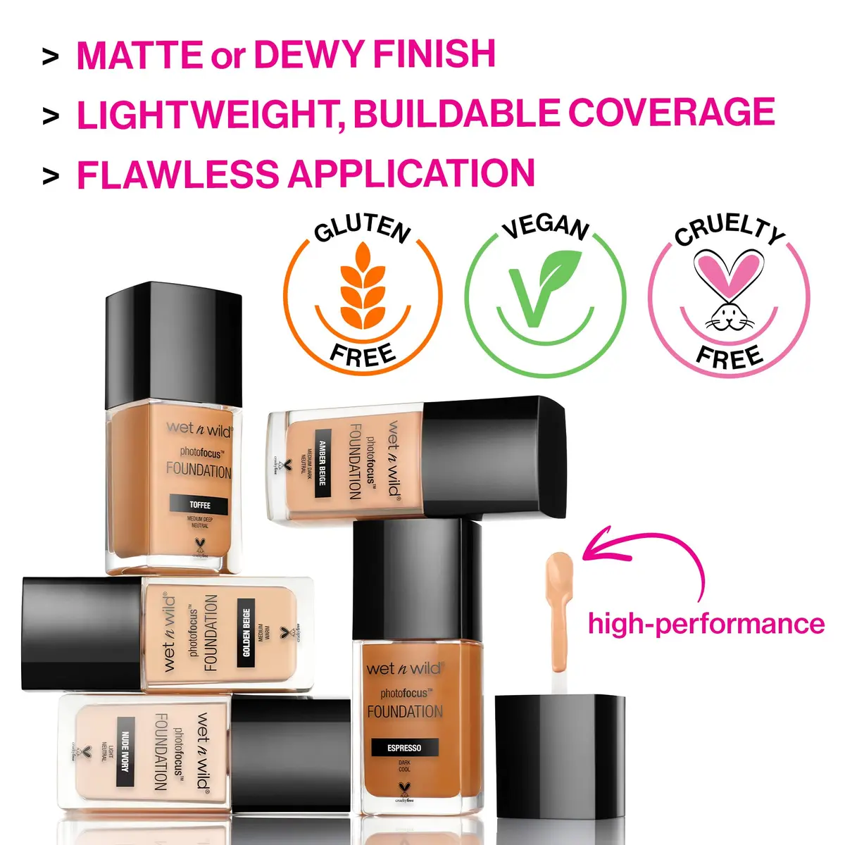 wet n wild Photo Focus Matte Liquid Foundation Soft Ivory 8.5ml (0.29 Fl Oz) | Vegan & Cruelty-Free - view 3