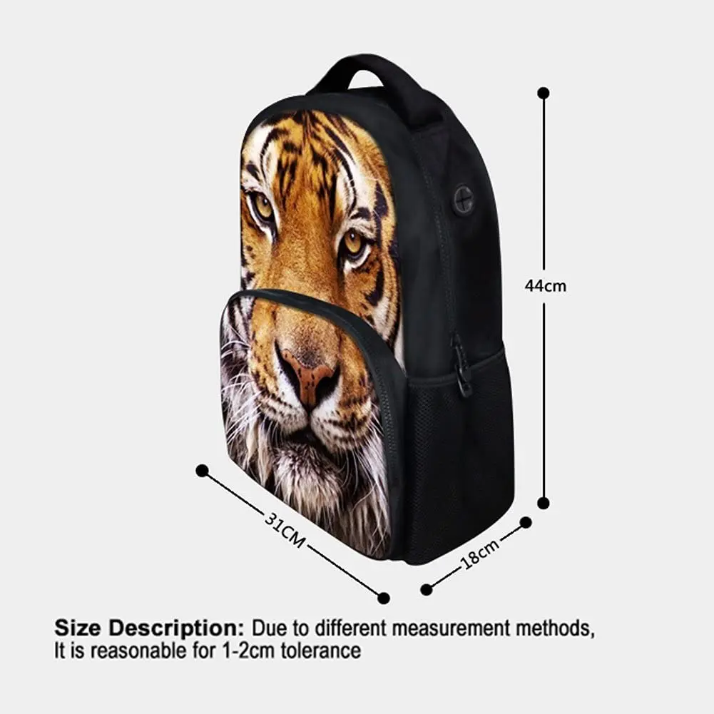 ENDUO DESIGN 17 Inch Tiger Backpack School Bag for Man/Kid/Woman | Water-Resistant, Lightweight & Stylish - view 4