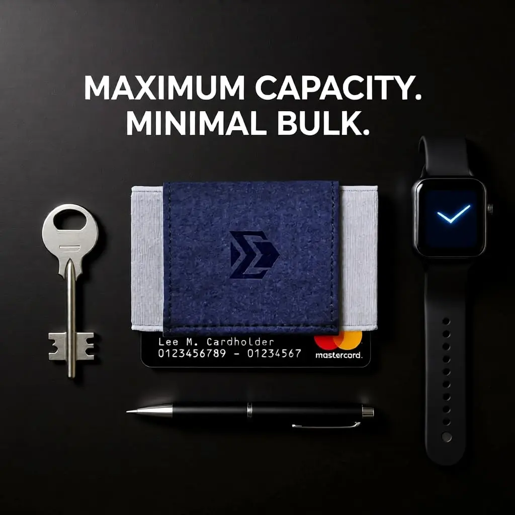 VBAX Elastic Wallet for Men & Women – Slim Minimalist Front Pocket Credit Card Holder, Fits 10 Cards & Cash, Compact for Travel & Daily Use - view 3