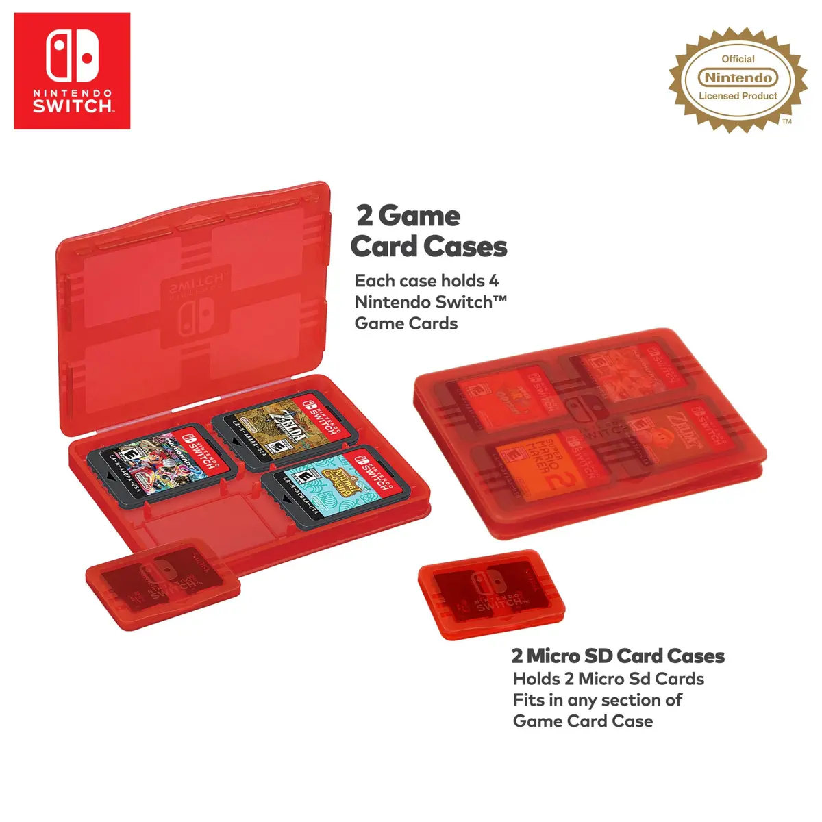 Game Traveler Deluxe Licensed Travel Case for Nintendo Switch OLED, Switch & Lite | Black Ballistic Nylon with Stand & 8 Game Slots - view 7