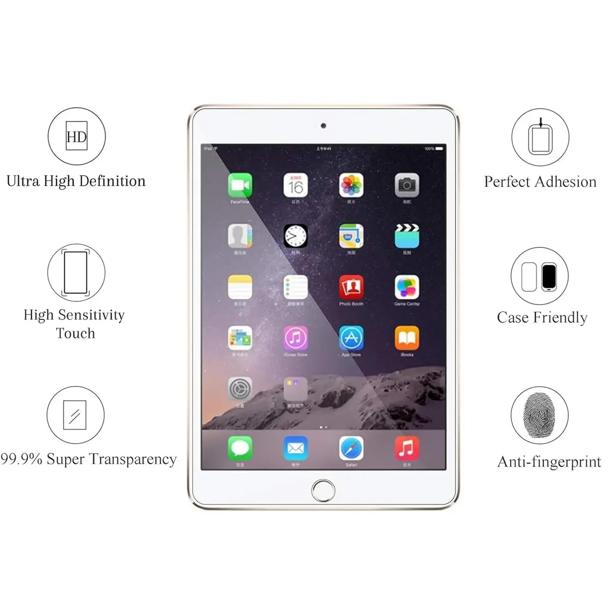Ailun 2Pack Screen Protector for iPad Mini 1/2/3 | Tempered Glass, High Transparency, Scratch Resistant - view 4