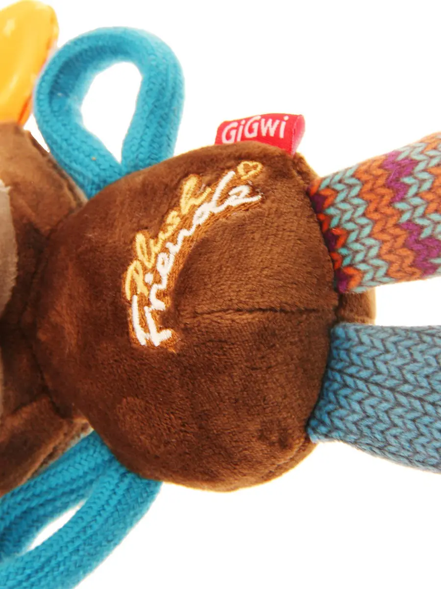 Gigwi Dog Toy Plush Friends Puffy Animal Monkey | Soft, Durable & Easy to Hold (24cm) - view 6