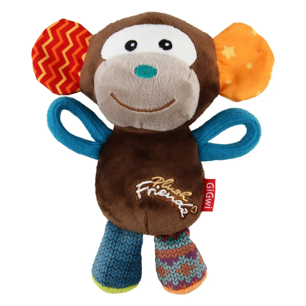 Gigwi Dog Toy Plush Friends Puffy Animal Monkey | Soft, Durable & Easy to Hold (24cm) - view 4