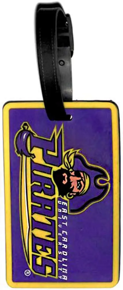 Aminco East Carolina Pirates Soft Bag Tag 7.5 cm (3 inches) | Officially Licensed NCAA Fan Gear - main product image