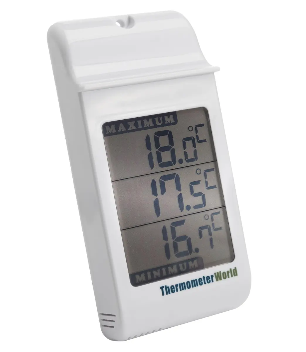 Thermometer World Digital Max Min Greenhouse Thermometer 180mm (7.1in) | Monitors Max & Min Temps for Gardens & Greenhouses - main product image