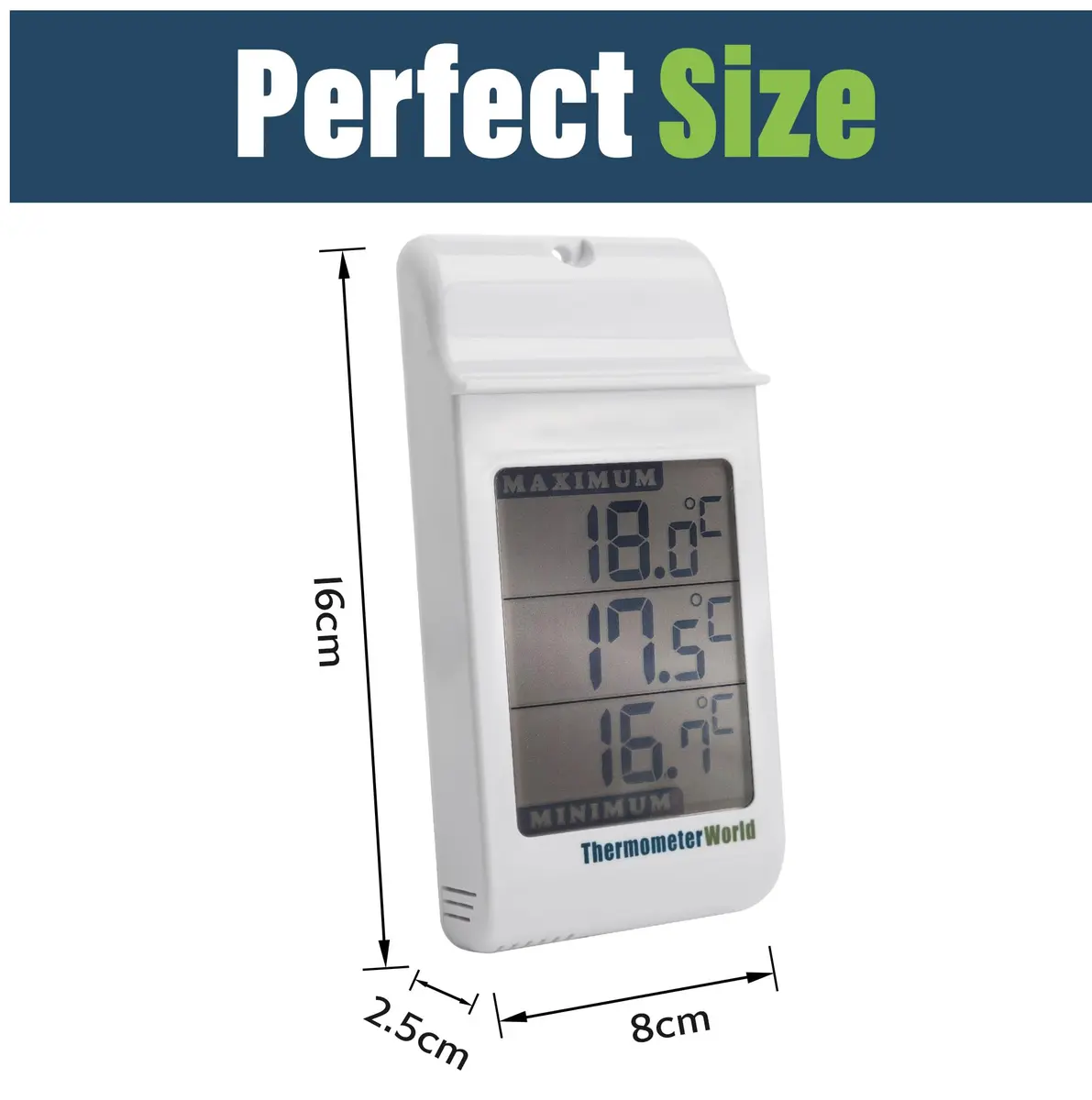 Thermometer World Digital Max Min Greenhouse Thermometer 180mm (7.1in) | Monitors Max & Min Temps for Gardens & Greenhouses - view 2