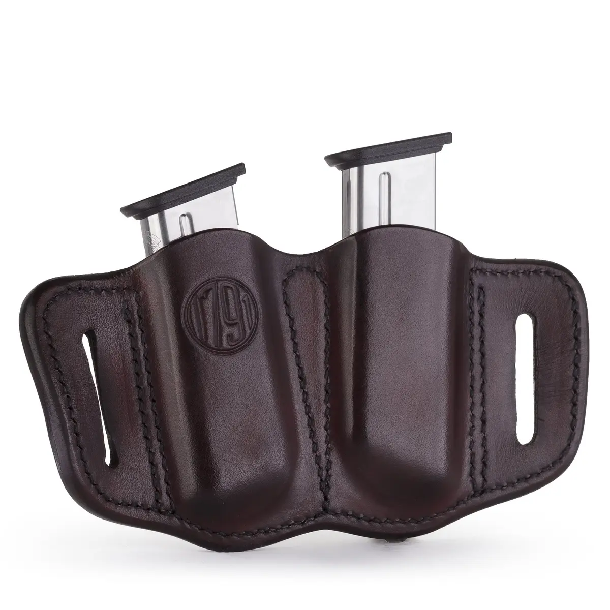 1791 Gunleather Double Mag Pouch, Single Stack 9mm | All American Leather Concealed Carry - view 2