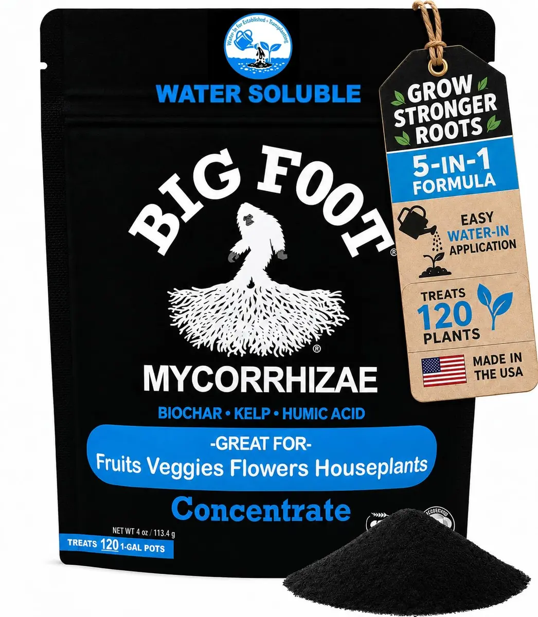 Big Foot Water Soluble Mycorrhizal Inoculant - Mycorrhizae Powder 4 oz | Organic Plant Growth Booster - main product image