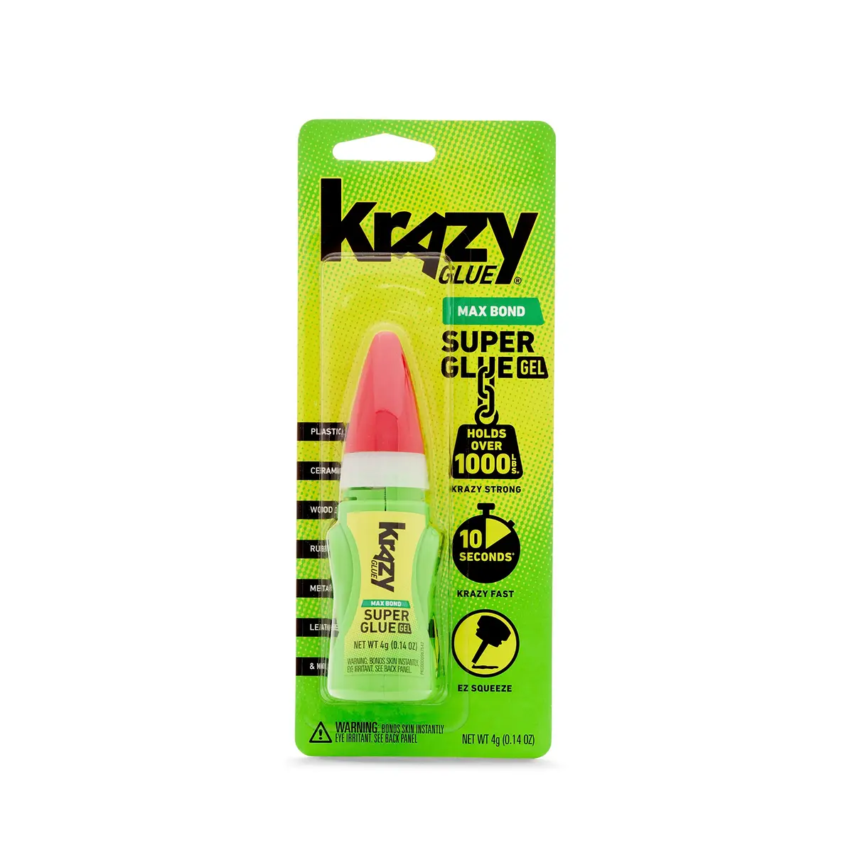 Krazy Glue Max Bond Gel EZ Squeeze 4 g (0.14 Oz) | Extra-Strong Superglue for Multiple Surfaces - main product image