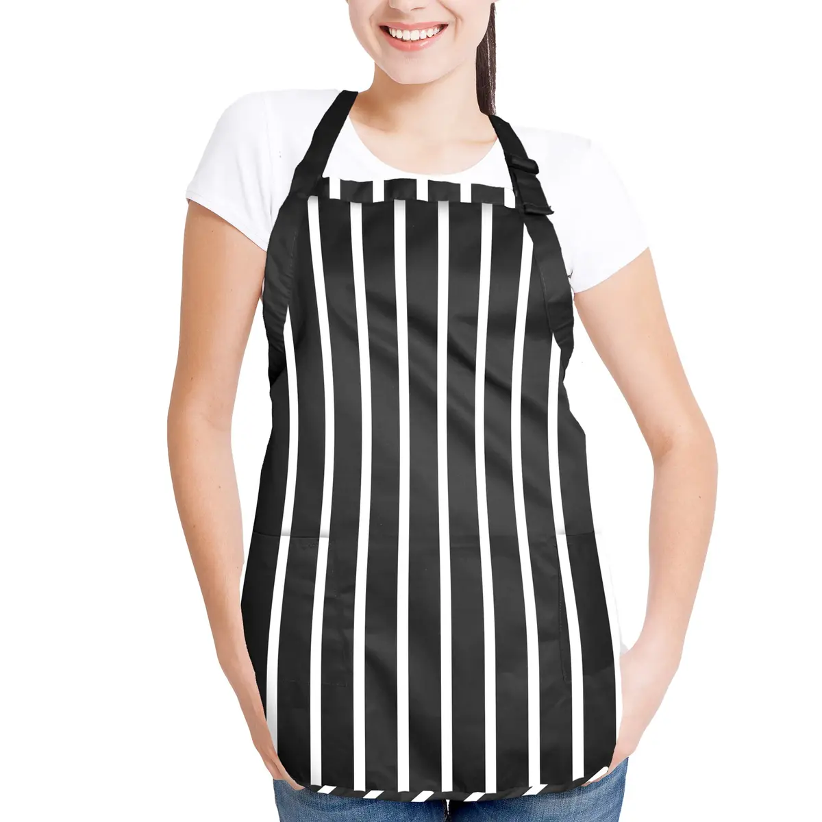 DALIX Apron Commercial Restaurant Bib 22" x 30" | Poly Cotton Kitchen Apron with 2 Pockets - view 4
