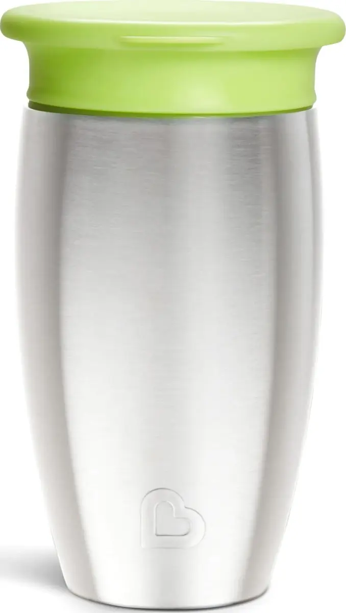 Munchkin Stainless Steel Miracle 360 Sippy Cup 295ml (10 Ounce) | Spill-Proof Toddler Cup for Ages 1+ - main product image