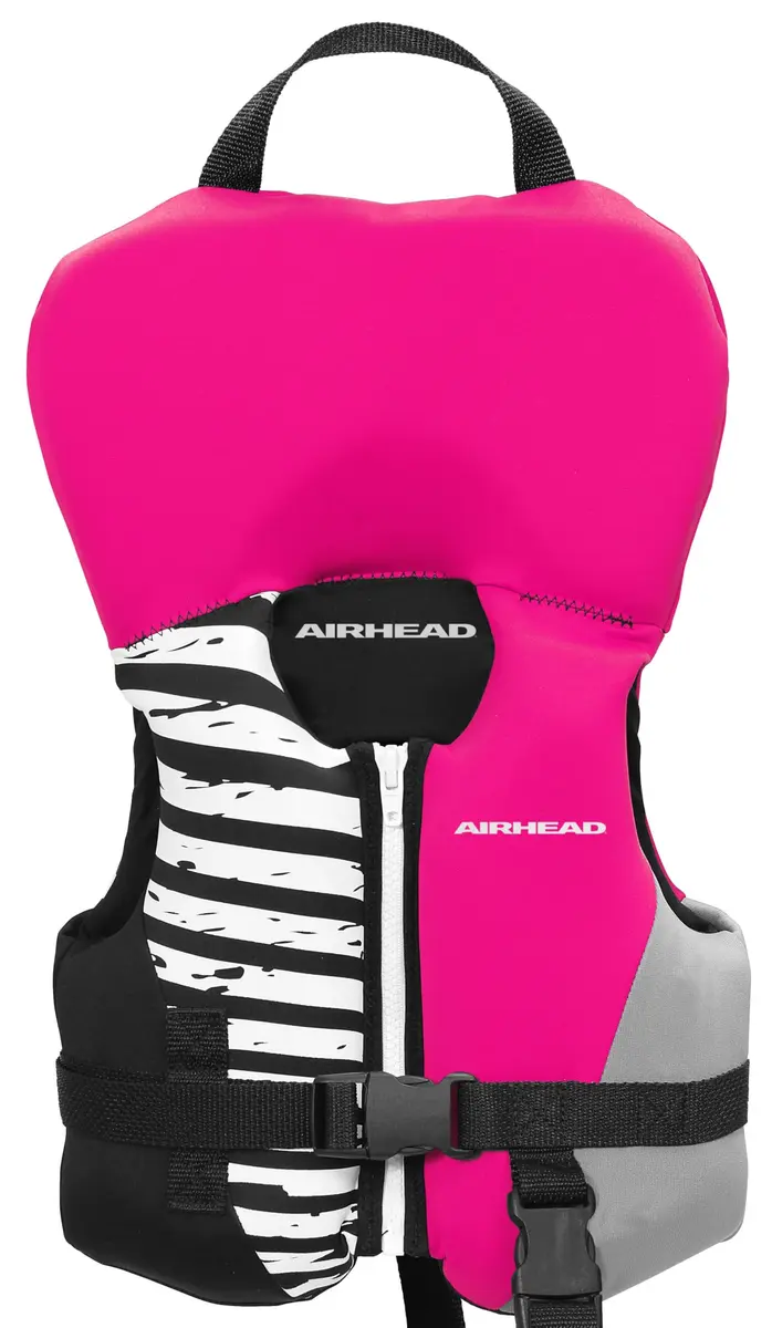 AIRHEAD Infant Type II Life Jacket | US Coast Guard Approved | Quick-Dry, Secure Buckles & Zipper, Hot Pink - main product image