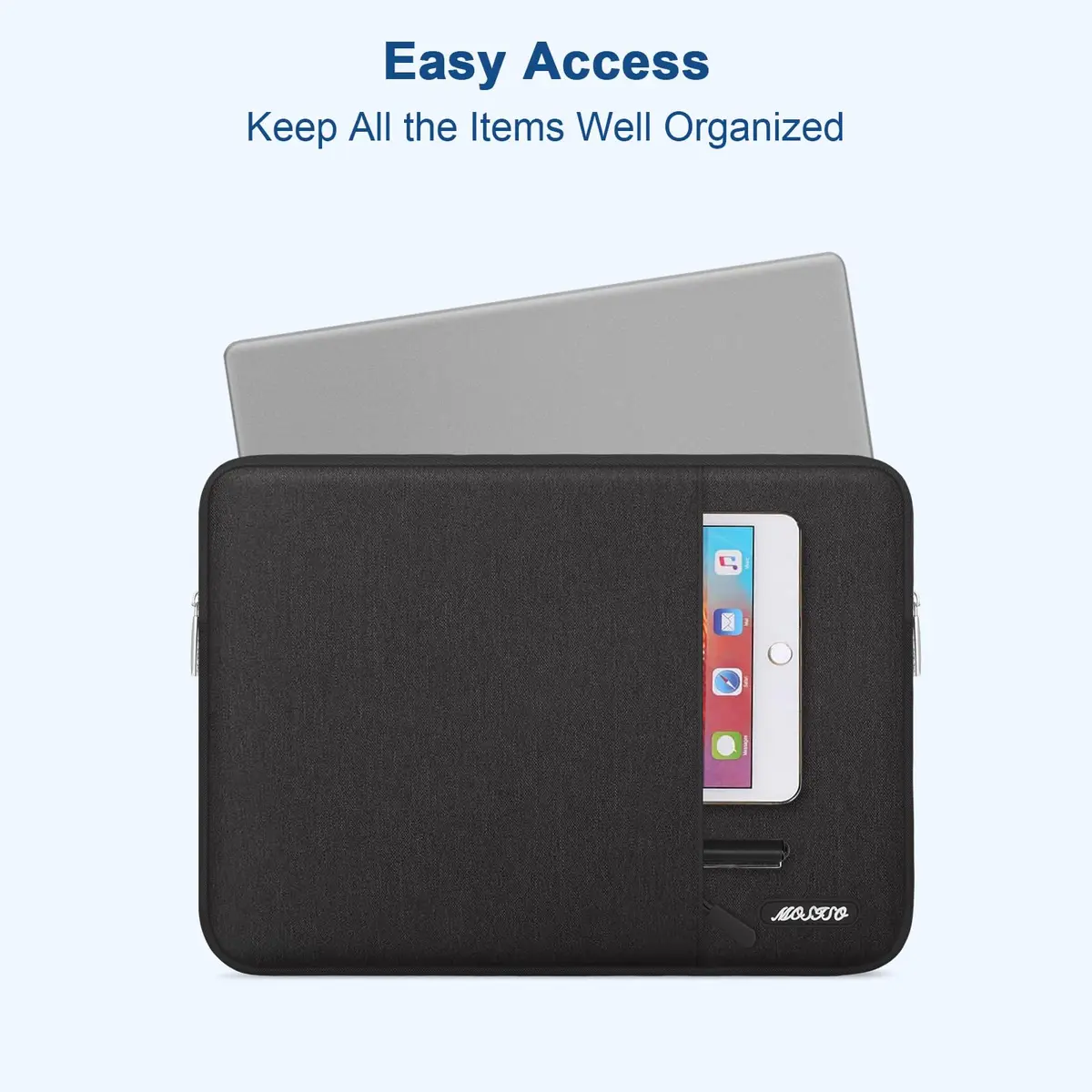 MOSISO Laptop Case 15 inch | Slim, Water-Resistant Sleeve with Pocket & Shock Absorption - view 2