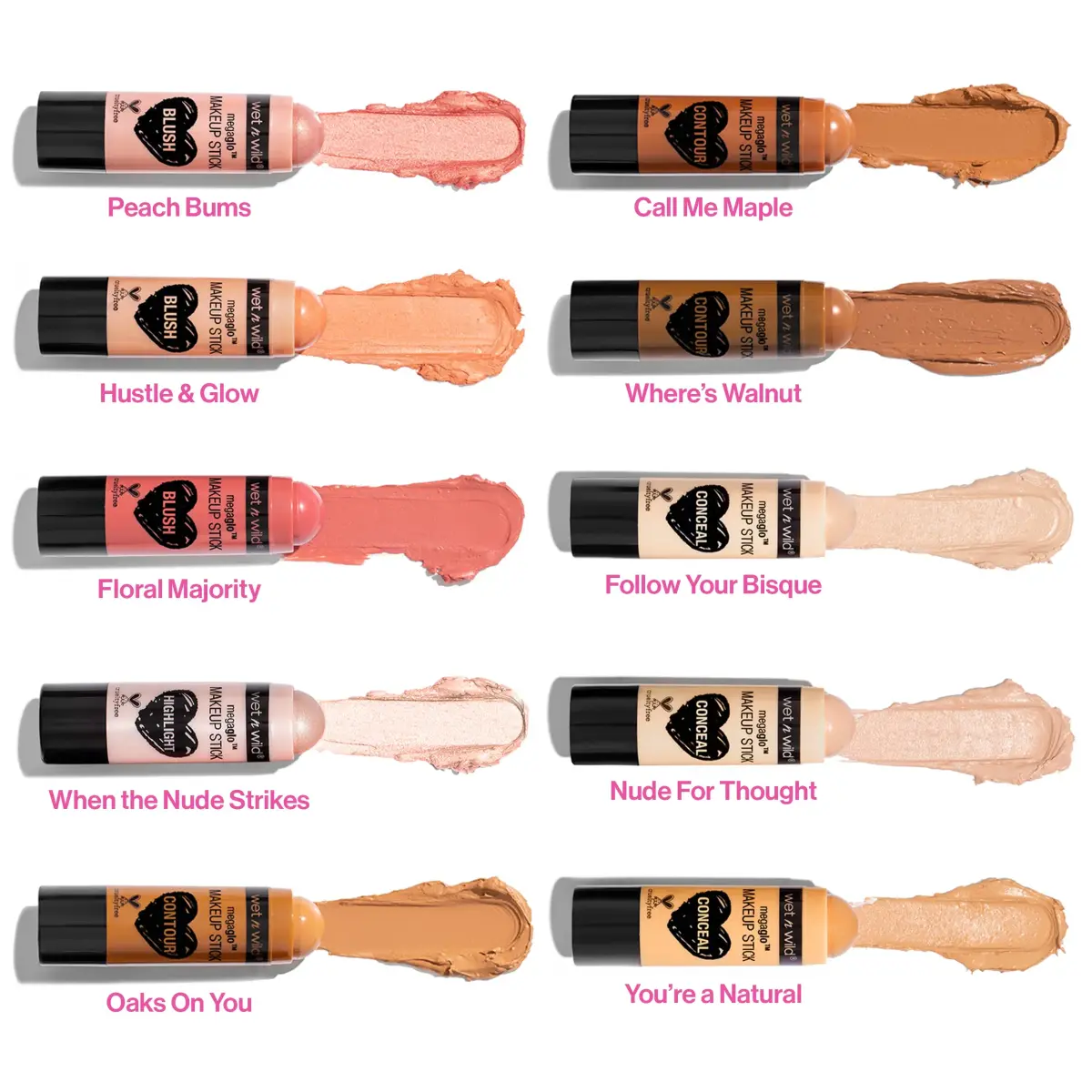 wet n wild MegaGlo Makeup Stick, Where's Walnut? 1.1 oz (31 g) | Buildable Color for Contouring & Highlighting - view 5
