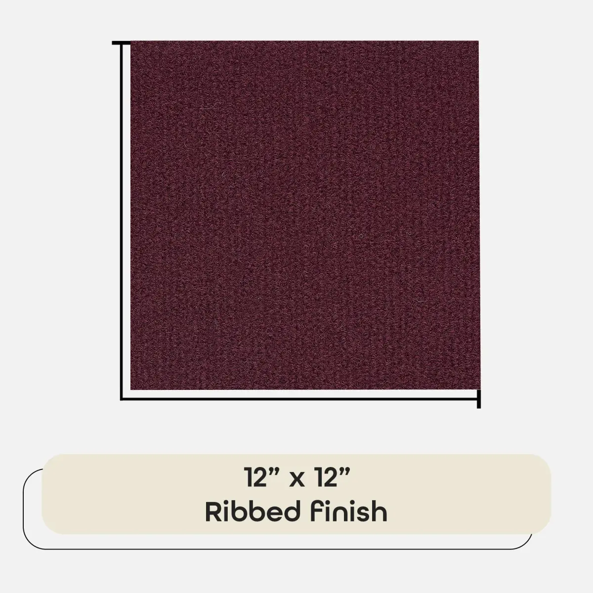 Achim Nexus Burgundy Self Adhesive Carpet Tiles 30.48cm x 30.48cm (12"x12") | Easy Peel & Stick Installation for Home & Office - view 3