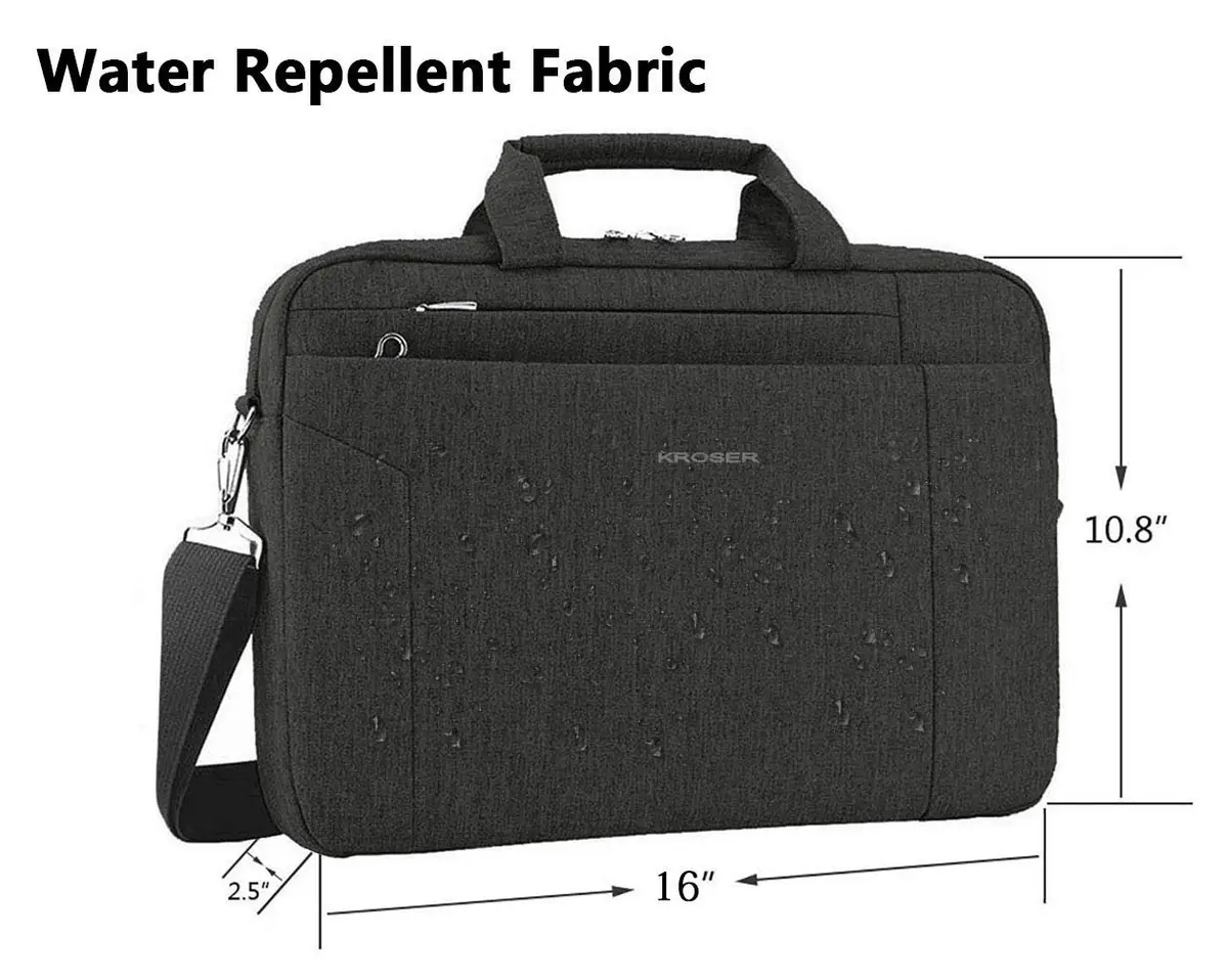 KROSER 15.6 Inch Laptop Briefcase | Waterproof, TSA Friendly, Lightweight & Stylish - view 4