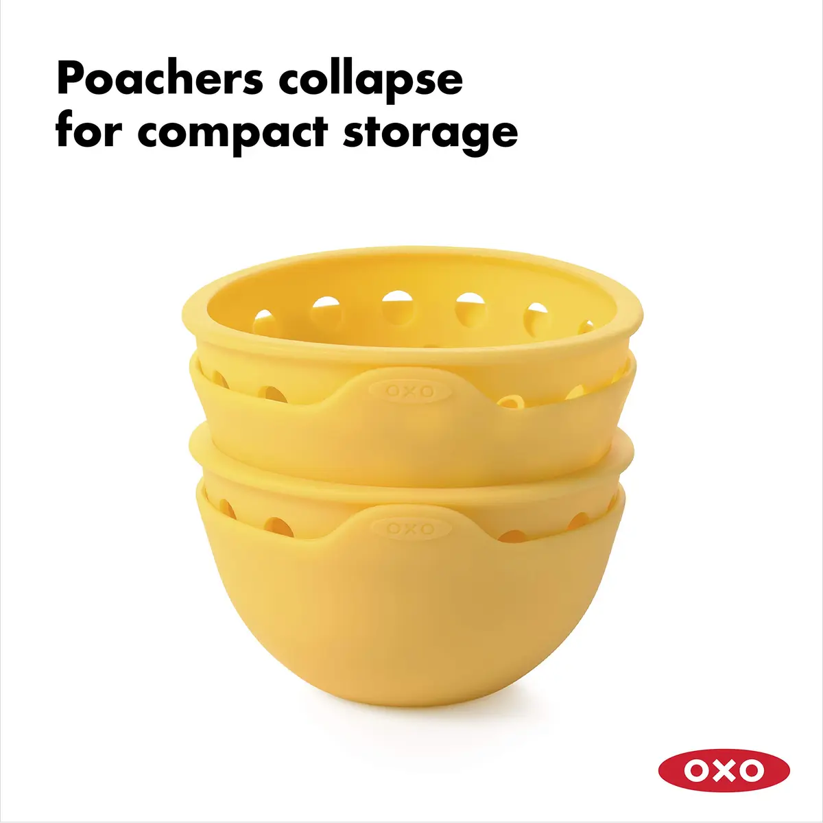 OXO Good Grips 2 Piece Silicone Egg Poaching Set | Perfect Poached Eggs Made Easy - view 7