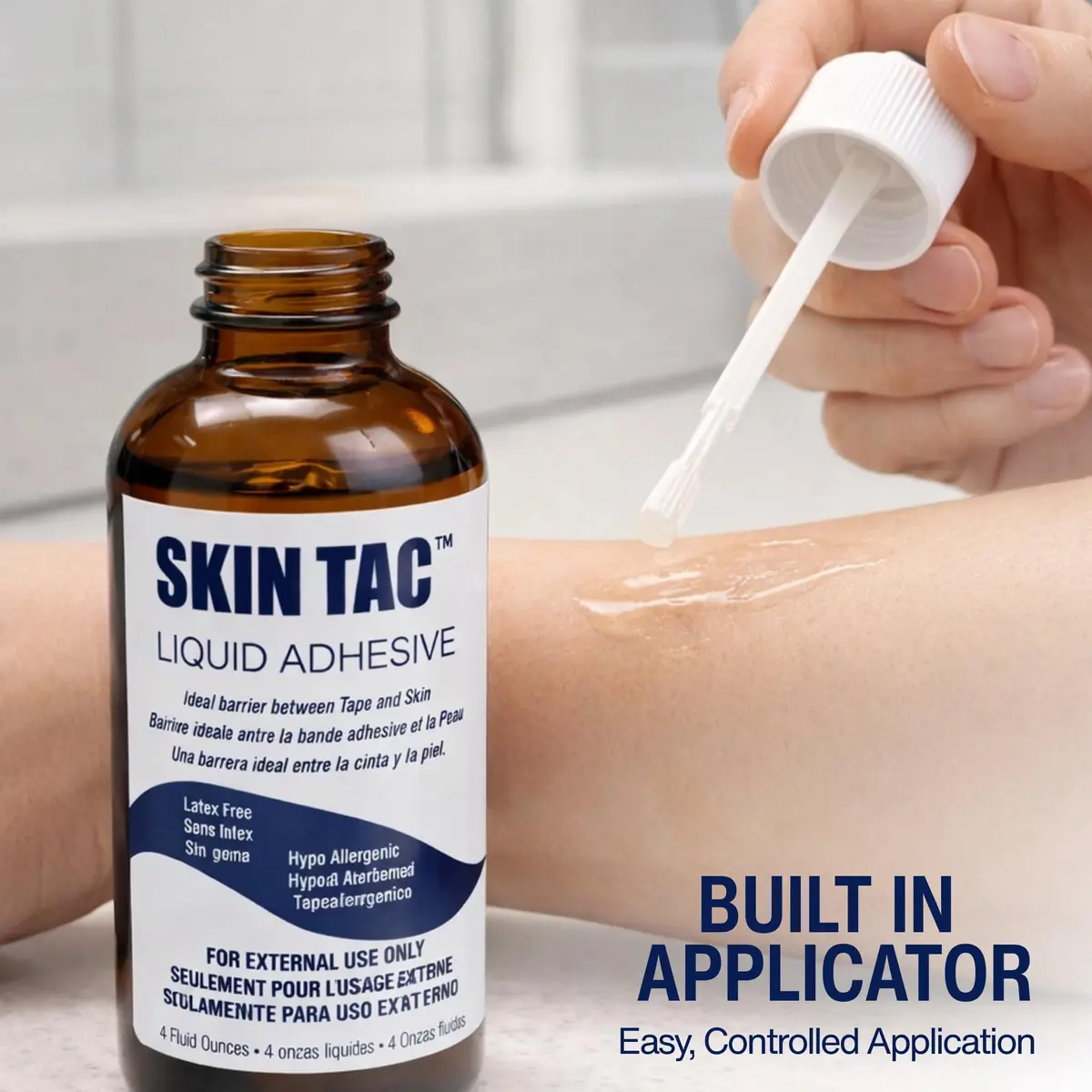 Torbot Skin Tac Liquid Adhesive 4 oz (118 ml) | Hypo-allergenic Barrier for Secure Adhesion - view 3