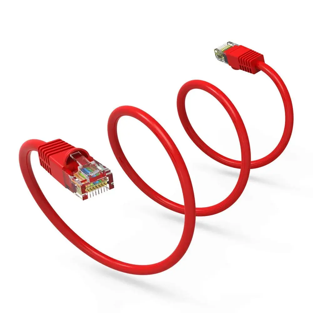 iMBAPrice Cat6 Ethernet Patch Cable 6 Inch Red 10-Pack | 10Gbps 550MHz Pure Copper - view 6