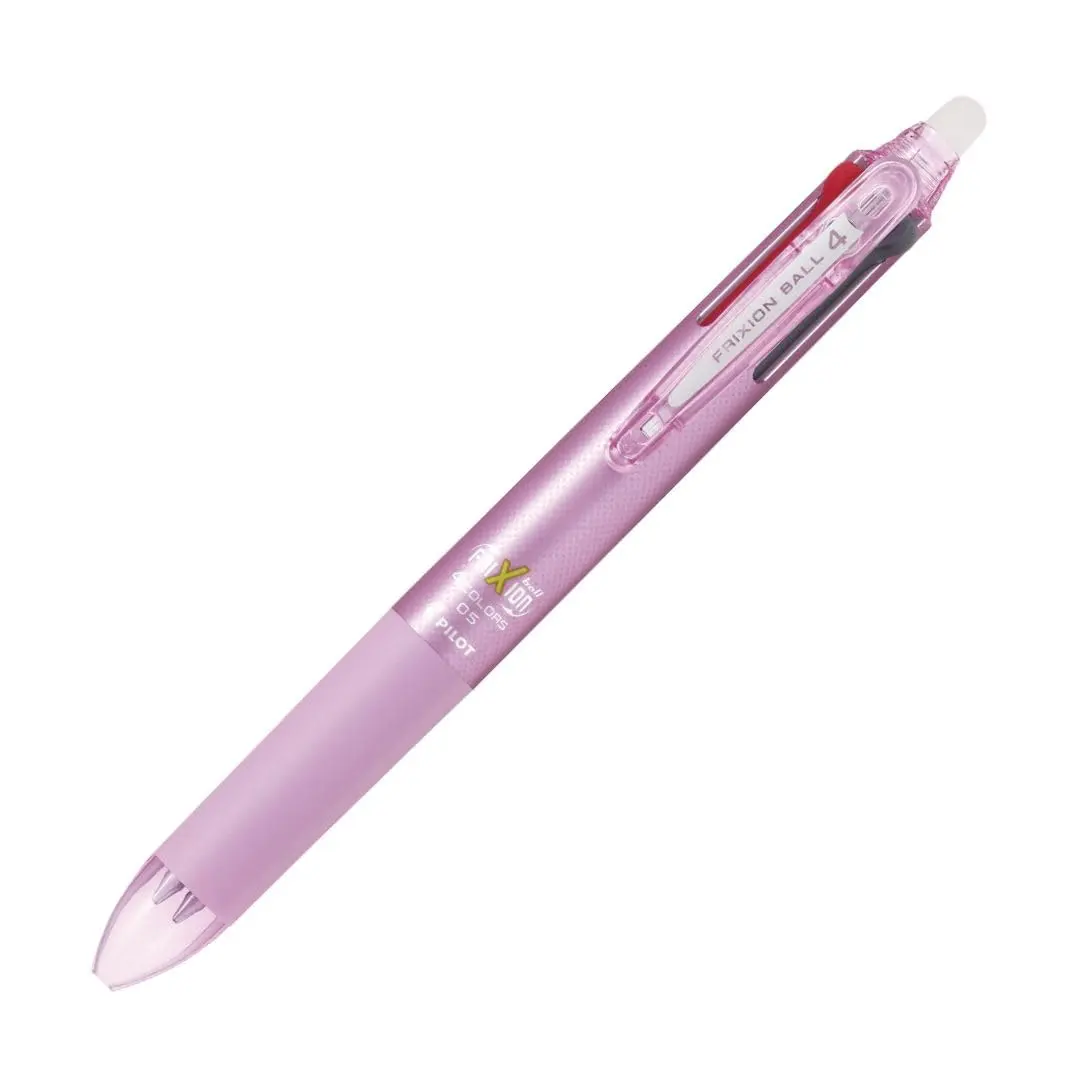 Pilot Frixion 4 Color Ballpoint Pen, Pink Body | Erasable Gel Ink, 1 Count - main product image