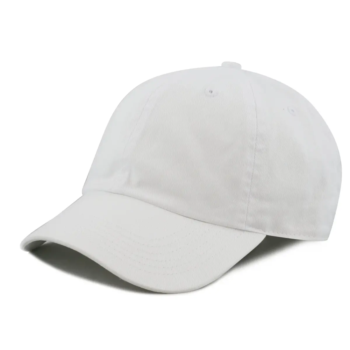 The Hat Depot Kids Washed Low Profile Cotton Baseball Cap | White, 2-5 Years - main product image