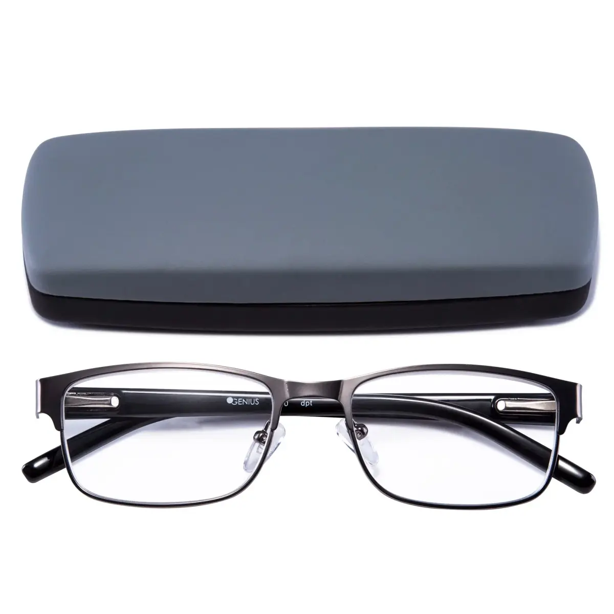EYEGUARD Metal Deluxe Rectangular Reading Glasses 1.75 Diopters | Professional Look for Men - view 7