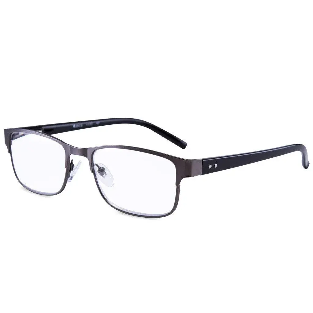 EYEGUARD Metal Deluxe Rectangular Reading Glasses 1.75 Diopters | Professional Look for Men - view 2