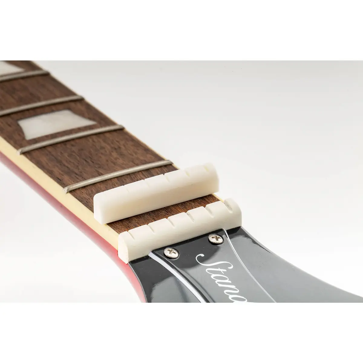 Musiclily Pro 44mm Flat Bottom Bone Nut 44x5x9.3mm | Standard LP Style Guitar Part - view 6