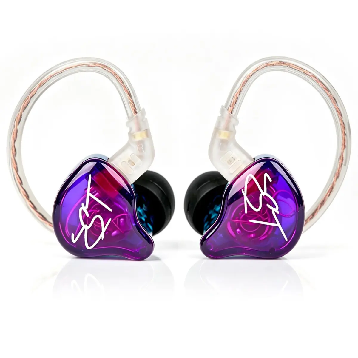 YINYOO KZ-ZST Hybrid In-Ear Monitor Headphones 1BA+1DD 10mm Driver | HiFi Wired Earbuds with Detachable Cable - main product image