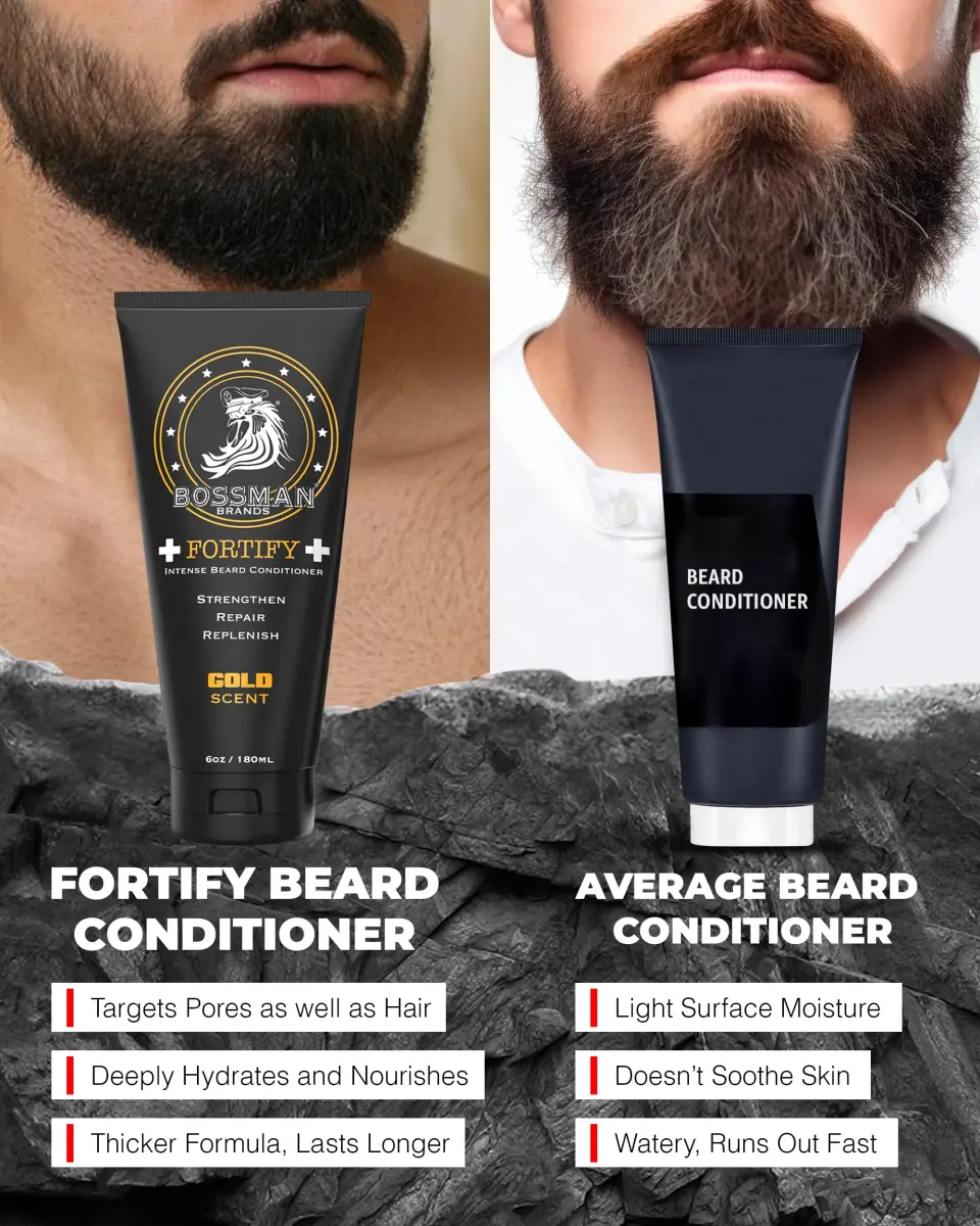 Bossman Fortify Intense Beard Conditioner Gold Scent 177ml (6 Fl Oz) | Deeply Moisturizes & Strengthens Beard - view 5