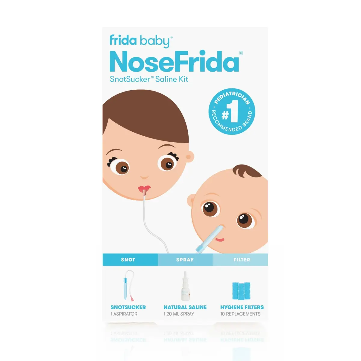 Frida Baby Saline Kit with NoseFrida Nasal Aspirator & Spray | 0.68 fl oz (20ml) - main product image