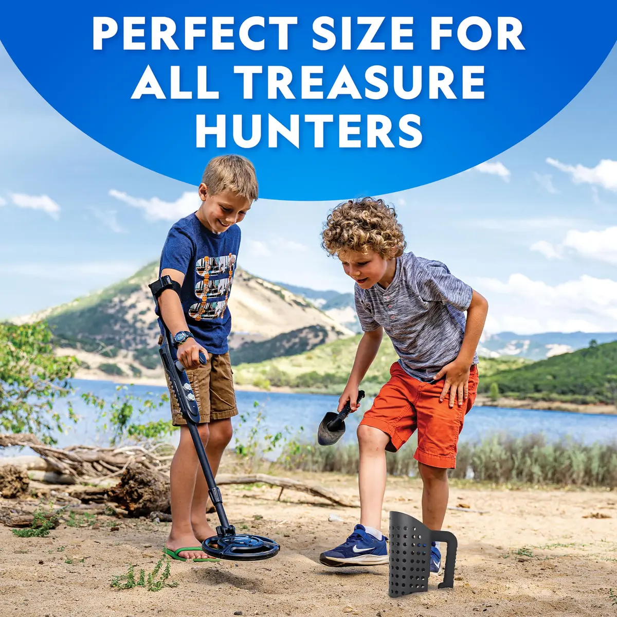 Blue Marble Metal Detector Sand Scoop & Shovel Set | Lightweight, Durable, for Treasure Hunting in India - view 5