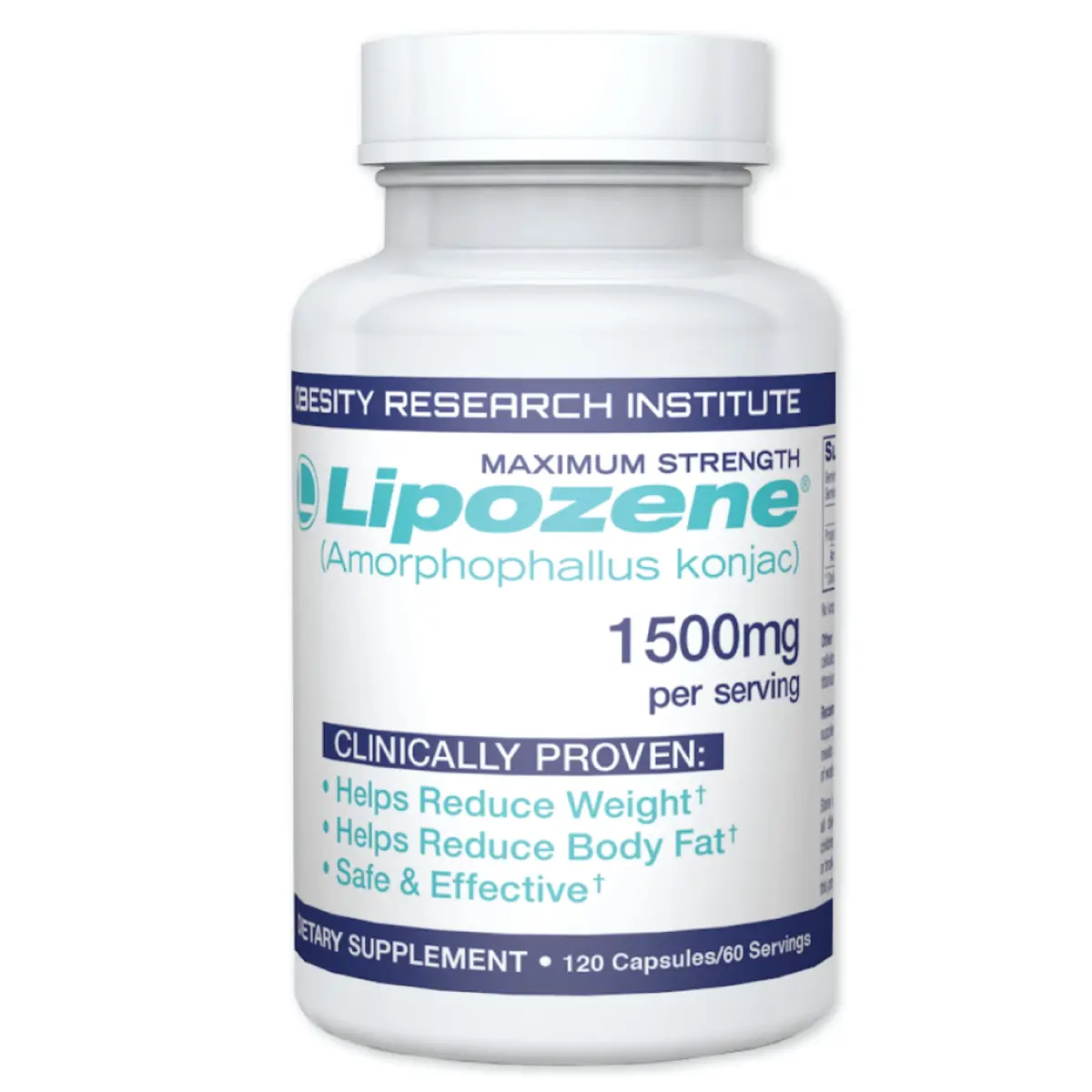 Lipozene MEGA Bottle - 120 Capsules | Largest Appetite Suppressant Size, Supports Fat Loss - main product image