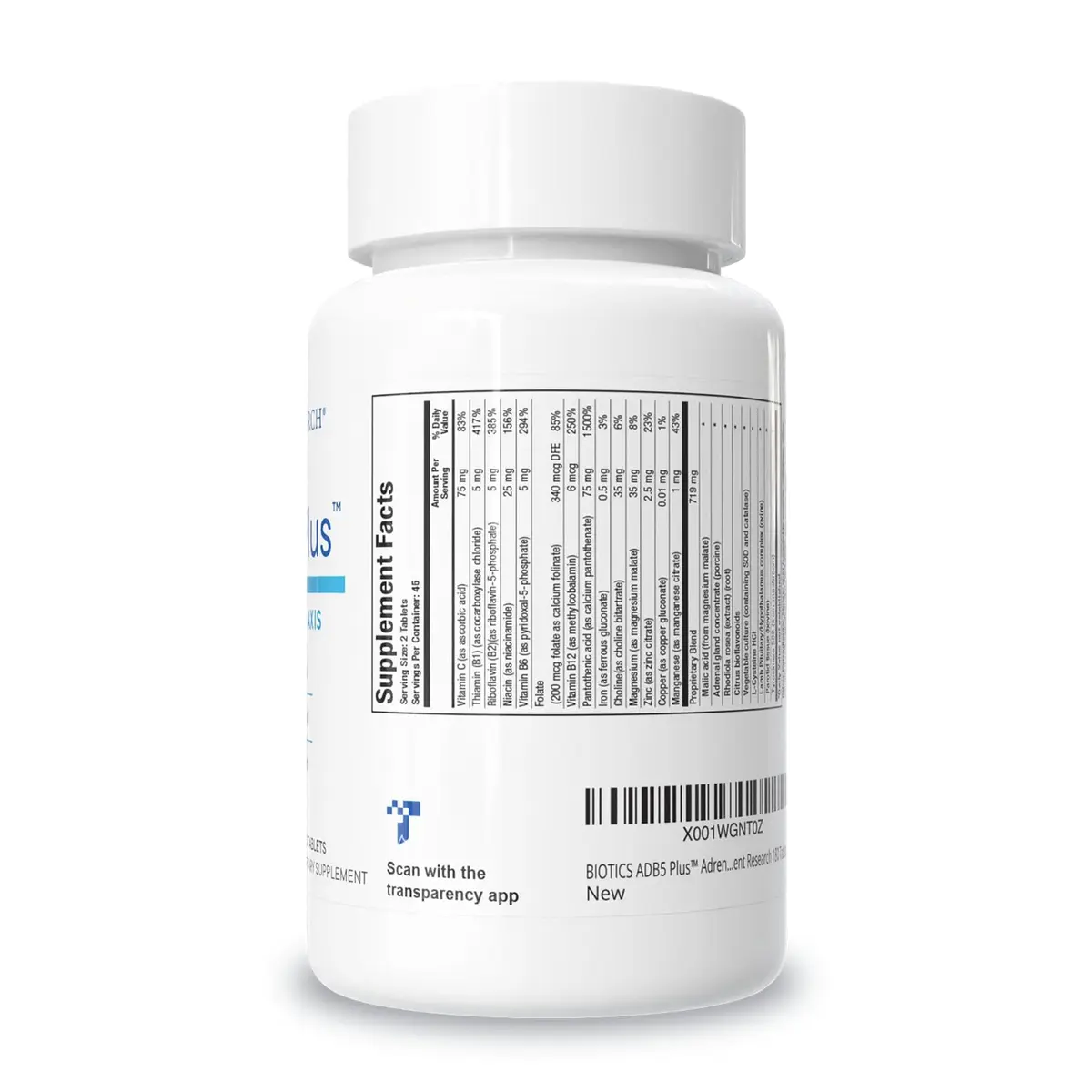 BIOTICS RESEARCH ADB5-Plus Supplement Support Healthy Adrenal Gland 180Tabs | Supports Stress Response & Energy - view 2
