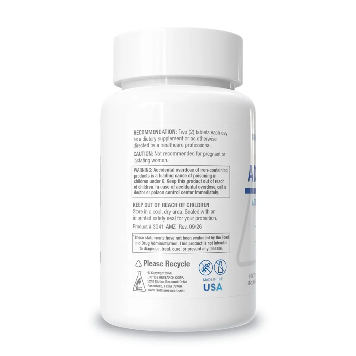 BIOTICS RESEARCH ADB5-Plus Supplement Support Healthy Adrenal Gland 180Tabs | Supports Stress Response & Energy - view 4