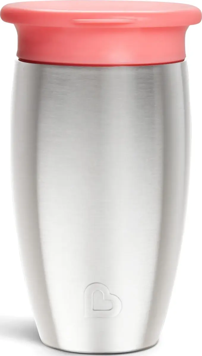 Munchkin Stainless Steel Miracle 360 Sippy Cup 296ml (10 Ounce) | Spill-Proof Toddler Cup with Insulated Design - main product image