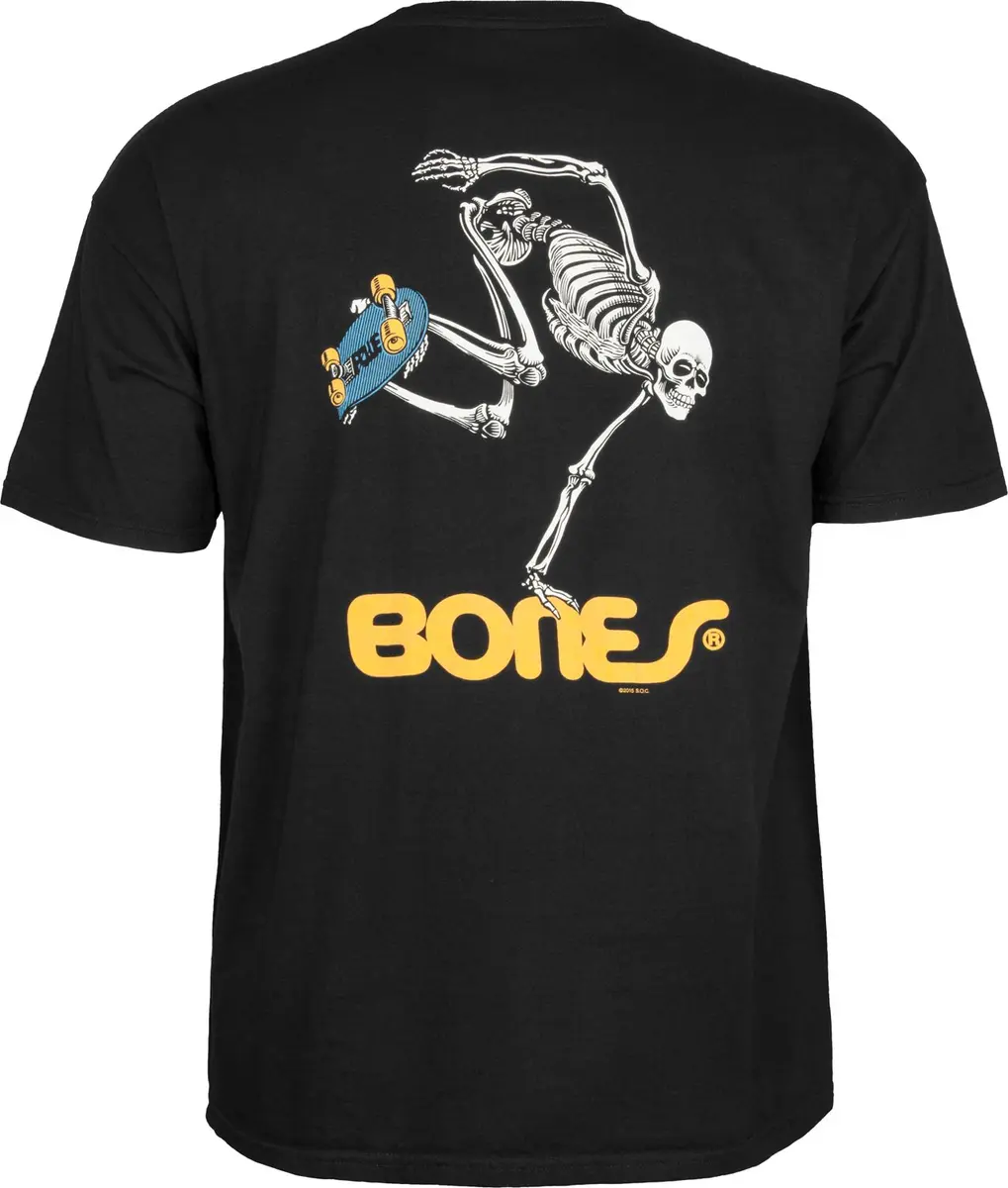 Powell Peralta Youth Skateboard Skeleton Short Sleeve T-Shirt, Black, Small | Durable Cotton & Polyester, Made in USA - view 2